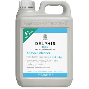 DELPHISECO Delphis Eco Daily Shower Cleaner 2 Litre Refill Natural Streak-Free, Eco & Vegan friendly Cleaning for Shower Screens, Tiles, Mirror and Glass, Stainless Steel & Ceramics DELPHISECO Delphis Eco Daily Shower Cleaner 2 Litre Refill Natural Streak-Free, Eco & Vegan friendly Cleaning for Shower Screens, Tiles, Mirror and Glass, Stainless Steel & Ceramics