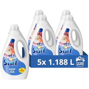 Surf Deep Sea Laundry Washing Liquid 220 washes with a joy-infused fragrance with natural essential oils lasting up to 12 hours in wear Detergent for brilliantly clean results (5x 1.188 L) Surf Deep Sea Laundry Washing Liquid 220 washes with a joy-infused fragrance with natural essential oils lasting up to 12 hours in wear Detergent for brilliantly clean results (5x 1.188 L)