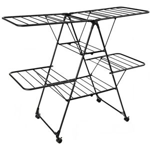 Hill's Hills Grand Family Mobile Airer – large capacity mobile drying rack, heavy‑duty build, Black Hill's Hills Grand Family Mobile Airer – large capacity mobile drying rack, heavy‑duty build, Black