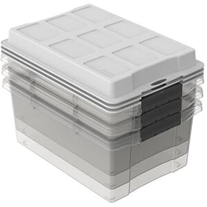 Rotho Jive Dome Storage Box 13 L with Lid, Plastic (PP) BPA-Free, White/Transparent, 3 x 13 L (40.5 x 28.3 x 28.9 cm) Rotho Jive Dome Storage Box 13 L with Lid, Plastic (PP) BPA-Free, White/Transparent, 3 x 13 L (40.5 x 28.3 x 28.9 cm)