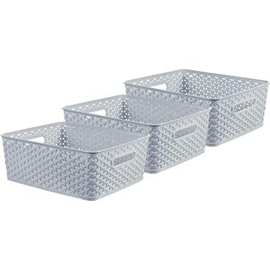 CURVER My Style x3 Medium Rectangular Storage Basket 12L Blue CURVER My Style x3 Medium Rectangular Storage Basket 12L Blue