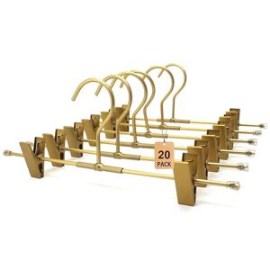 Koobay 11.8" Gold Pants Clothes Hangers - Clothes Hangers, Space Saver, 20 Pack Koobay 11.8" Gold Pants Clothes Hangers - Clothes Hangers, Space Saver, 20 Pack