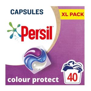 Persil 3 in 1 Colour Protect Laundry Washing Capsules keeps colours bright with recyclable, plastic-free box* 40 Washes