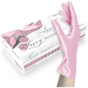 UNIGLOVES FANCY ROSE Nitrile Disposable Gloves, Multipurpose, Powder Free and Latex Free Disposable Gloves, Box of 100 Gloves, Rose, Size L UNIGLOVES FANCY ROSE Nitrile Disposable Gloves, Multipurpose, Powder Free and Latex Free Disposable Gloves, Box of 100 Gloves, Rose, Size L