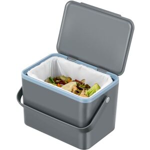 EKO Food Waste Compost Bin, Kitchen Countertop Food Waste Caddy,Compost Bin with Lid, Grey, 4 Litre EKO Food Waste Compost Bin, Kitchen Countertop Food Waste Caddy,Compost Bin with Lid, Grey, 4 Litre