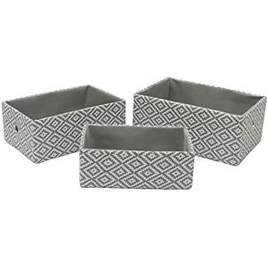 JVL Argyle Set of 3 Rectangular Storage Baskets JVL Argyle Set of 3 Rectangular Storage Baskets