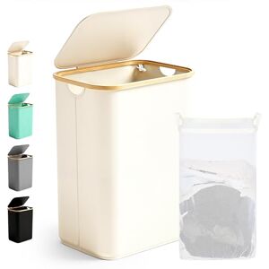 Ribelli Laundry Basket 85 Litres, Foldable Laundry Hamper with Lid and Removable Laundry Bag, Laundry Bin Narrow for Laundry Room, Bathroom, Bedroom, Cream Ribelli Laundry Basket 85 Litres, Foldable Laundry Hamper with Lid and Removable Laundry Bag, Laundry Bin Narrow for Laundry Room, Bathroom, Bedroom, Cream