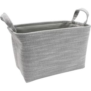 JVL Serena Rectangular Storage Basket with Handles, Home Storage Solution, Light Grey JVL Serena Rectangular Storage Basket with Handles, Home Storage Solution, Light Grey