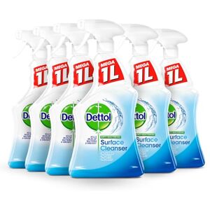 Dettol Antibacterial Surface Cleaners, Fragrance Free, 1.0L (6 x 1L, Total 6.0L), Germ Protection, Disinfectant Spray for Household, Kills 99.9 Percent of Germs Dettol Antibacterial Surface Cleaners, Fragrance Free, 1.0L (6 x 1L, Total 6.0L), Germ Protection, Disinfectant Spray for Household, Kills 99.9 Percent of Germs
