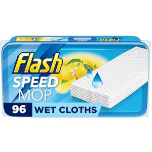 FLASH Speedmop Wet Mop Floor Cleaner Refill Wipes, 96 Cloths (24x4), Refills Lemon Scented, For A Fast & Easy Clean FLASH Speedmop Wet Mop Floor Cleaner Refill Wipes, 96 Cloths (24x4), Refills Lemon Scented, For A Fast & Easy Clean