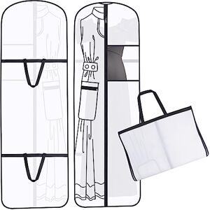AiQInu Garment Protector Cover, 180 x 60 cm, Polyvinyl Chloride, Transparent, Zipper, Suit storage bag for Wedding Dresses, Evening Dresses, Coats AiQInu Garment Protector Cover, 180 x 60 cm, Polyvinyl Chloride, Transparent, Zipper, Suit storage bag for Wedding Dresses, Evening Dresses, Coats