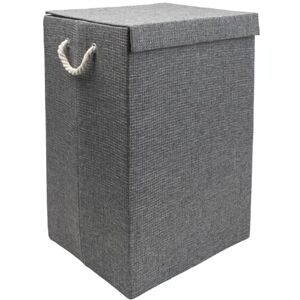 JVL Chroma Foldable Laundry Hamper with Lid, Home Tidy Storage, Grey JVL Chroma Foldable Laundry Hamper with Lid, Home Tidy Storage, Grey