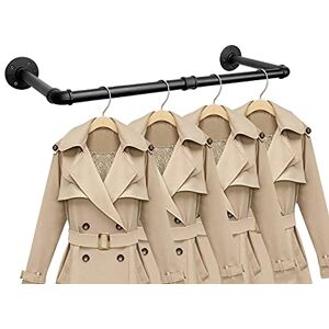 Jeasor Industrial Pipe Clothes Rack, Heavy Duty Wall Mounted Black Iron Garment Rack, Clothing Hanging Rod Bar for Laundry Room, Closet Storage (24 inch) Jeasor Industrial Pipe Clothes Rack, Heavy Duty Wall Mounted Black Iron Garment Rack, Clothing Hanging Rod Bar for Laundry Room, Closet Storage (24 inch)