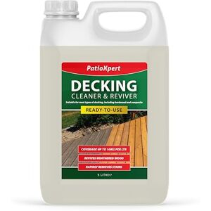 PatioXpert Decking Cleaner & Reviver 5L Powerful Algae & Mould Remover for Wooden & Composite Decks Removes Dirt & Grease For Oils & Stains PatioXpert Decking Cleaner & Reviver 5L Powerful Algae & Mould Remover for Wooden & Composite Decks Removes Dirt & Grease For Oils & Stains