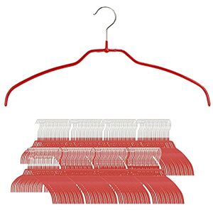MAWA Reston Lloyd Silhouette Ultra-Thin Series, Non-Slip Space Saving Shirt Hanger, Style 42/FT, Red, Alloy Steel PVC Plastic Chrome Plated, Pack of 180 MAWA Reston Lloyd Silhouette Ultra-Thin Series, Non-Slip Space Saving Shirt Hanger, Style 42/FT, Red, Alloy Steel PVC Plastic Chrome Plated, Pack of 180