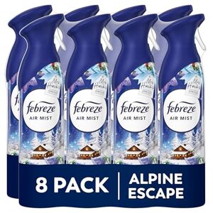 Febreze Air Freshener Spray Alpine Escape 8x185ML, 2in1 Fight Odours and Freshens Febreze Air Freshener Spray Alpine Escape 8x185ML, 2in1 Fight Odours and Freshens