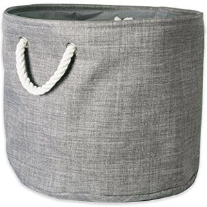 DII 5568 Collapsible Variegated Polyester Storage Bin, Small Round, Gray DII 5568 Collapsible Variegated Polyester Storage Bin, Small Round, Gray