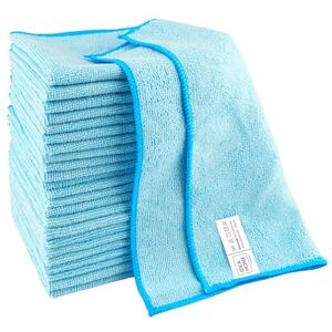 IDEA HOME Microfibre Cleaning Cloth 24 Pcs Blue, 30x30cm Glass, Windows, Kitchen, House Polyester Microfibre IDEA HOME Microfibre Cleaning Cloth 24 Pcs Blue, 30x30cm Glass, Windows, Kitchen, House Polyester Microfibre
