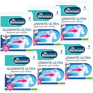 Dr. Beckmann Glowhite Ultra Maintains brighter white laundry Treats Greying 4 x 40 g x 6 Dr. Beckmann Glowhite Ultra Maintains brighter white laundry Treats Greying 4 x 40 g x 6