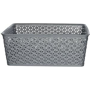 Whitmor Resin Form Tote, Medium, Silver Whitmor Resin Form Tote, Medium, Silver