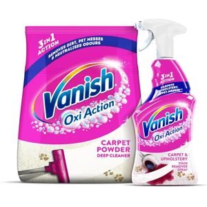 Vanish Gold Oxi Action Upholstery & Carpet Cleaner, Stain Remover Kit for Complete Care Amazing Stain Removal Deep Cleans for a Hygiene Boost Neutralises Odours Vanish Gold Oxi Action Upholstery & Carpet Cleaner, Stain Remover Kit for Complete Care Amazing Stain Removal Deep Cleans for a Hygiene Boost Neutralises Odours
