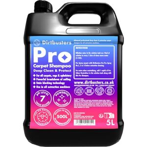 Dirtbusters Pro Carpet Cleaner Shampoo Solution, Deep Clean & Protect For A Professional Clean With Stain Protection Technology & Odour Treatment (5L) Dirtbusters Pro Carpet Cleaner Shampoo Solution, Deep Clean & Protect For A Professional Clean With Stain Protection Technology & Odour Treatment (5L)