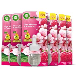 Airwick Air Wick Cherry Blossom & Raspberry Liquid Electrical Single Refills 6x19ml, Lasts for up to 100 Days, Air Freshener Airwick Air Wick Cherry Blossom & Raspberry Liquid Electrical Single Refills 6x19ml, Lasts for up to 100 Days, Air Freshener