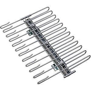WENKO 5971100 Pullout wardrobe element trouser hanger for 12 pairs of trousers, detachable pullout rail, Metal Metal chrome plated, 33 x 10 x 47 cm, Silver shiny WENKO 5971100 Pullout wardrobe element trouser hanger for 12 pairs of trousers, detachable pullout rail, Metal Metal chrome plated, 33 x 10 x 47 cm, Silver shiny