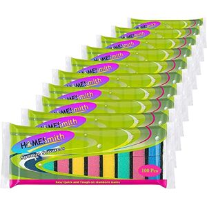 HOMESmith Pack of 100 Colourful Sponges - Cleaning Sponge HOMESmith Pack of 100 Colourful Sponges - Cleaning Sponge