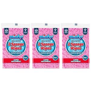 Minky 6 Pack Sponge Wipes Bulk Pack (3x2pk) Minky 6 Pack Sponge Wipes Bulk Pack (3x2pk)