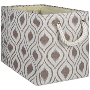 DII Collapsible Polyester Storage Basket or Bin with Durable Cotton Handles, Home Organizer Solution for Office, Bedroom, Closet, Toys, & Laundry, Stone, L DII Collapsible Polyester Storage Basket or Bin with Durable Cotton Handles, Home Organizer Solution for Office, Bedroom, Closet, Toys, & Laundry, Stone, L