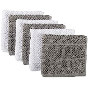 DII 100% Cotton, Ultra-Absorbent, Cleaning, Drying, Everyday Kitchen Basic, Luxury Chef Terry Dishcloth, 12 x 12 Set of 6-Gray DII 100% Cotton, Ultra-Absorbent, Cleaning, Drying, Everyday Kitchen Basic, Luxury Chef Terry Dishcloth, 12 x 12 Set of 6-Gray
