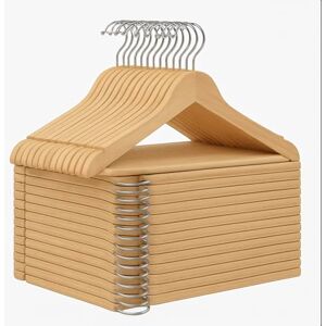 MSV Wooden Hangers Pack - 36 - Clothing Storage Organizer MSV Wooden Hangers Pack - 36 - Clothing Storage Organizer