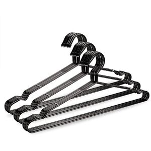 Jetdio 17.7" Strong Metal Wire Hangers Clothes Hangers, Coat Hanger, Standard Suit Hangers, Ideal for Everyday Use, 30 Pack, Matt Black Jetdio 17.7" Strong Metal Wire Hangers Clothes Hangers, Coat Hanger, Standard Suit Hangers, Ideal for Everyday Use, 30 Pack, Matt Black