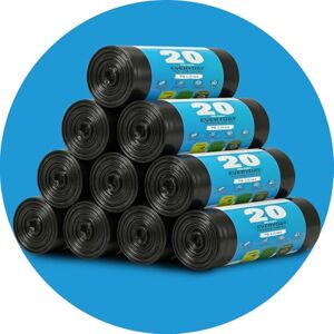 Roe Tenpo 200 Pack Black Bin Bags – 75L, 30 Micron Refuse Sacks, Extra Strong, Eco-friendly, Leak-Resistant Bin Liners Perfect for Home, Office, DIY & Garden (Packaging May Vary) Roe Tenpo 200 Pack Black Bin Bags – 75L, 30 Micron Refuse Sacks, Extra Strong, Eco-friendly, Leak-Resistant Bin Liners Perfect for Home, Office, DIY & Garden (Packaging May Vary)