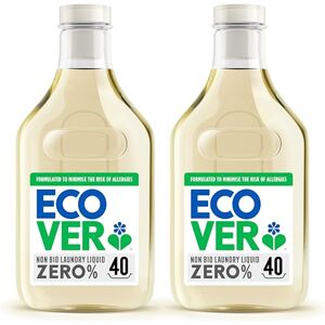 Ecover Zero Non-Bio Laundry Detergent for Sensitive Skin, Baby Laundry Washing Liquid, 2x Pack of 40 Washes, 2 x 1.43L Ecover Zero Non-Bio Laundry Detergent for Sensitive Skin, Baby Laundry Washing Liquid, 2x Pack of 40 Washes, 2 x 1.43L