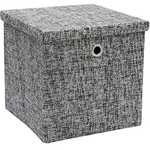 JVL Urban Square Paper Lidded Storage Basket JVL Urban Square Paper Lidded Storage Basket