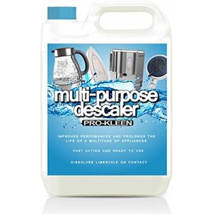 Pro-Kleen Descaler Liquid Multi-Purpose Descaler, Fast-Acting Concentrate & Dissolves Limescale, Optimises Performance & Prolongs Life of Coffee Machine, Kettle, Iron, Shower heads, Taps and More 5L Pro-Kleen Descaler Liquid Multi-Purpose Descaler, Fast-Acting Concentrate & Dissolves Limescale, Optimises Performance & Prolongs Life of Coffee Machine, Kettle, Iron, Shower heads, Taps and More 5L