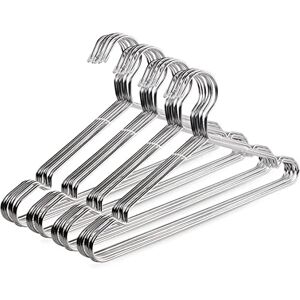 OIKA Strong Metal Hangers 40 Pack Stainless Steel Suit Hangers, 16.5 Inch for Heavy Duty Coats OIKA Strong Metal Hangers 40 Pack Stainless Steel Suit Hangers, 16.5 Inch for Heavy Duty Coats