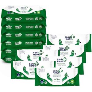 Sani Hands Anti-bacterial Hand Wipes Dermatologically Tested, Non-Sticky Biodegradable Wet Wipes 12x40 Wipes (480 Wipes) Sani Hands Anti-bacterial Hand Wipes Dermatologically Tested, Non-Sticky Biodegradable Wet Wipes 12x40 Wipes (480 Wipes)