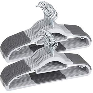 TIMMY Plastic Hangers 50 Pack Heavy Duty Dry Wet Clothes Hangers with Non-Slip Pads Space Saving 0.2" Thickness Super Lightweight Organizer TIMMY Plastic Hangers 50 Pack Heavy Duty Dry Wet Clothes Hangers with Non-Slip Pads Space Saving 0.2" Thickness Super Lightweight Organizer