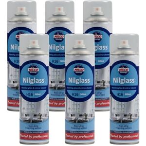 Nilco Nilglass Foaming Glass Cleaner 6-Pack, 500ml Streak-Free Aerosol for Glass, Mirrors, Windscreens & Hard Surfaces – Non-Drip Formula for Professional Shine & Easy Cleaning Nilco Nilglass Foaming Glass Cleaner 6-Pack, 500ml Streak-Free Aerosol for Glass, Mirrors, Windscreens & Hard Surfaces – Non-Drip Formula for Professional Shine & Easy Cleaning