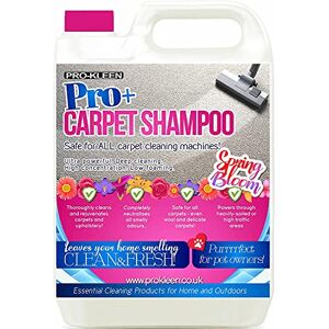 Pro-Kleen Pro+ Carpet Shampoo and Upholstery Cleaning Solution – 4 in 1 Concentrate – Pet Carpet Cleaner with Odour Removal Suitable for all Machines 5L (Spring Bloom) Pro-Kleen Pro+ Carpet Shampoo and Upholstery Cleaning Solution – 4 in 1 Concentrate – Pet Carpet Cleaner with Odour Removal Suitable for all Machines 5L (Spring Bloom)