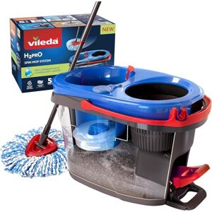 Vileda H2PrO Spin Mop System Separates clean and dirty water Effortless wringing Microfibre cleaning Easy assembly Ergonomic design Formerly known as RinseClean Vileda H2PrO Spin Mop System Separates clean and dirty water Effortless wringing Microfibre cleaning Easy assembly Ergonomic design Formerly known as RinseClean