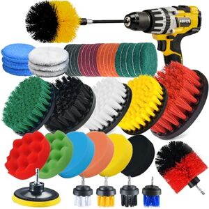 SHIELDPRO 45 Piece Drill Brush Attachment Set, All Purpose Power Clean Scrubber Brush, Scrub Pads & Sponge with Extend Long Attachment for Bathroom, Kitchen,Grout,Tub,Tile,Corners, Auto SHIELDPRO 45 Piece Drill Brush Attachment Set, All Purpose Power Clean Scrubber Brush, Scrub Pads & Sponge with Extend Long Attachment for Bathroom, Kitchen,Grout,Tub,Tile,Corners, Auto