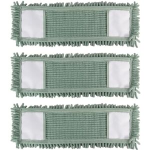 JVL Chenille Mop Replacement Cleaning Pad – Machine Washable Microfibre Refill – Green (Pack of 3) JVL Chenille Mop Replacement Cleaning Pad – Machine Washable Microfibre Refill – Green (Pack of 3)