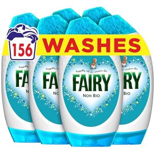 Fairy Non Bio Laundry Detergent Gel, 156 Washes (6 x 858 ml), Voted Number 1 for Sensitive Skin Fairy Non Bio Laundry Detergent Gel, 156 Washes (6 x 858 ml), Voted Number 1 for Sensitive Skin