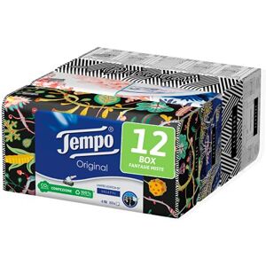 Tempo Paper Tissues Box, 12 Boxes of 80 Disposable Tissues, 4-Ply, Limited Edition Seletti Box, 4 Assorted Graphics, Recyclable Pack of Natural Origin Tempo Paper Tissues Box, 12 Boxes of 80 Disposable Tissues, 4-Ply, Limited Edition Seletti Box, 4 Assorted Graphics, Recyclable Pack of Natural Origin