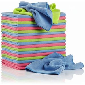 Glart Lint Free Microfiber Car Cleaning Cloths, Soft, Absorbent and Gentle on Paint, 40 x 40 cm Blue, Green, Pink (Pack of 30) Glart Lint Free Microfiber Car Cleaning Cloths, Soft, Absorbent and Gentle on Paint, 40 x 40 cm Blue, Green, Pink (Pack of 30)