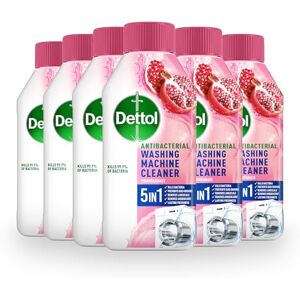 Dettol Pomegranate Washing Machine Cleaner, Antibacterial Liquid, Eliminates Bacteria, Odour, Limescale, Dirt, Pack of 6 x 250 ml, Fresh Scent, Deep Clean, Protects Appliance, Easy Use Dettol Pomegranate Washing Machine Cleaner, Antibacterial Liquid, Eliminates Bacteria, Odour, Limescale, Dirt, Pack of 6 x 250 ml, Fresh Scent, Deep Clean, Protects Appliance, Easy Use